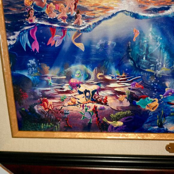 Thomas Kinkaid disney dreams collection the little mermaid 12 X 18 new 13/72 - Picture 7 of 13